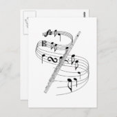 Flute Postkarte (Vorne/Hinten)
