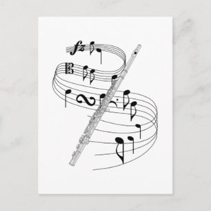 Flute Postkarte
