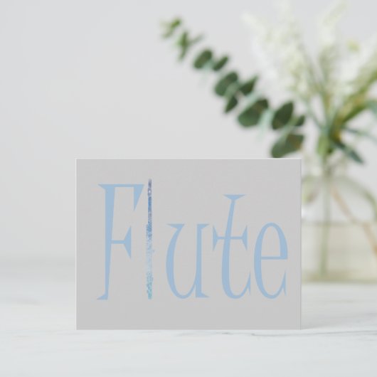 Flute Postkarte (Stehend Vorderseite)