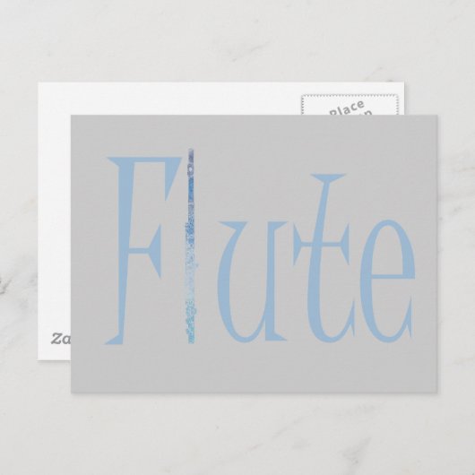 Flute Postkarte (Vorne/Hinten)
