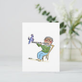 Flute Postkarte (Stehend Vorderseite)