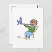 Flute Postkarte (Vorne/Hinten)