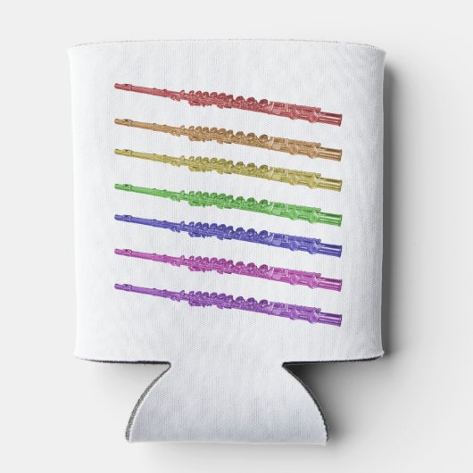 Flute Rainbow farbig Dosenkühler (Rückseite)