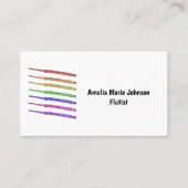 Flute Rainbow Personalisieren Visitenkarte (Vorderseite)