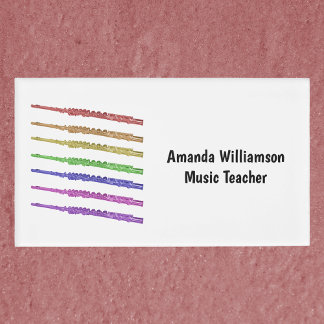 Flute Regenbogen farbige Personalisierung Namenschild