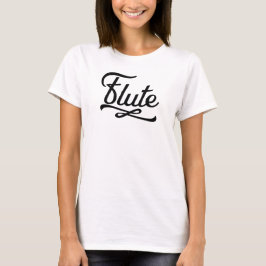 Flute Retro Text - Musikband T-Shirt