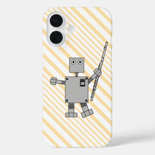 Flute Robot Case-Mate iPhone Hülle (Rückseite)