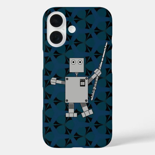 Flute Robot Case-Mate iPhone Hülle (Rückseite)