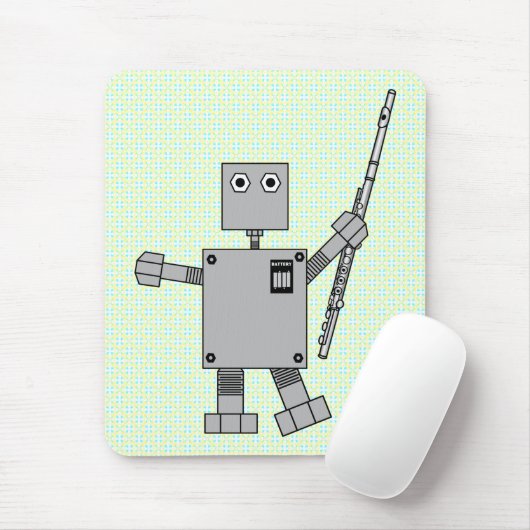 Flute Robot Mousepad (Mit Mouse)
