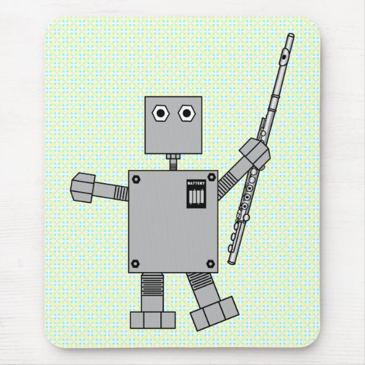 Flute Robot Mousepad (Vorne)