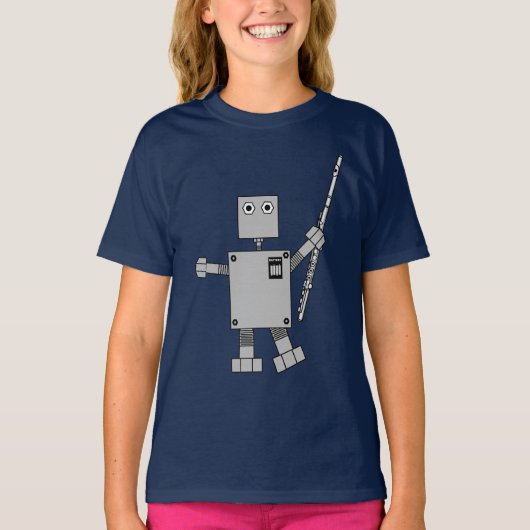 Flute Robot T-Shirt (Vorderseite)