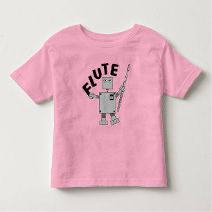 Flute Robot Text Kleinkind T-shirt