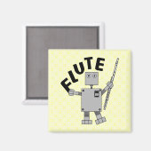 Flute Robot Text Magnet (Vorderseite/Rückseite)