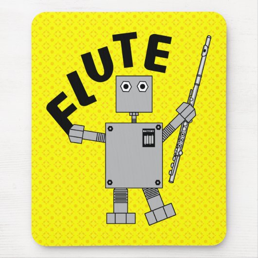 Flute Robot Text Mousepad (Vorne)