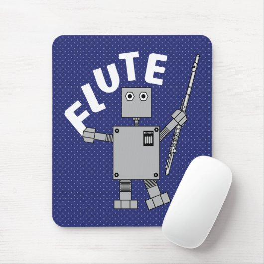 Flute Robot Text Mousepad (Mit Mouse)