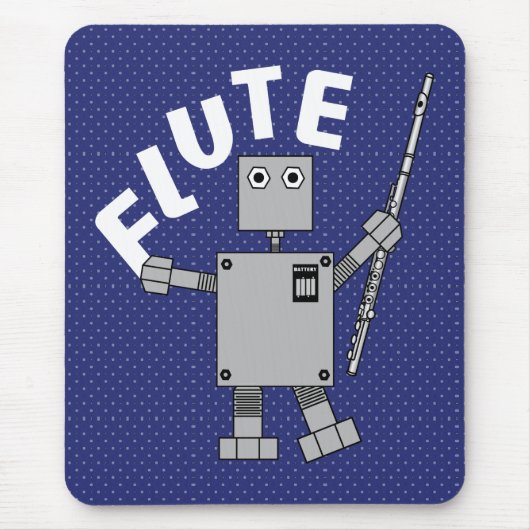 Flute Robot Text Mousepad (Vorne)