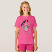 Flute Robot Text T-Shirt (Vorne ganz)