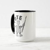 Flute Robot Text Tasse (Vorderseite Links)