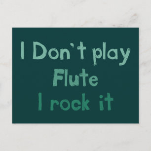 Flute Rock It Postcard Postkarte