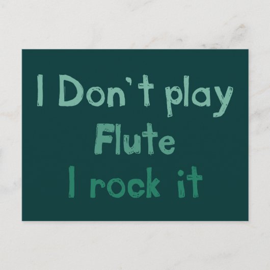 Flute Rock It Postcard Postkarte (Vorderseite)