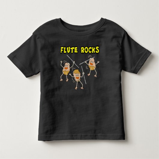Flute Rocks Kleinkind T-shirt (Vorderseite)
