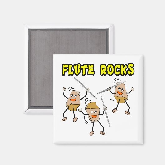 Flute Rocks Magnet (Vorderseite/Rückseite)