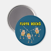 Flute Rocks Magnet (Vorderseite/Rückseite)