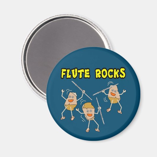 Flute Rocks Magnet (Vorderseite/Rückseite)