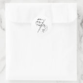 Flute Runder Aufkleber (Tasche)