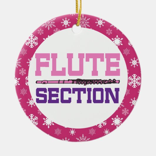 Flute Section Band Music Christmas Ornament Gift (Vorne)