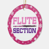 Flute Section Band Music Christmas Ornament Gift (Links)