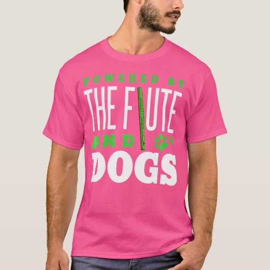 Flute Shirt Funny Hund Lover Instrument Flutschlau (Vorderseite)