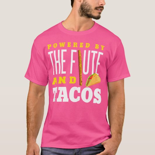 Flute Shirt Funny Taco Lover Instrument Flute Lieb (Vorderseite)
