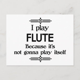 Flute - Spielen Sie sich selbst Funny Deko Music Postkarte