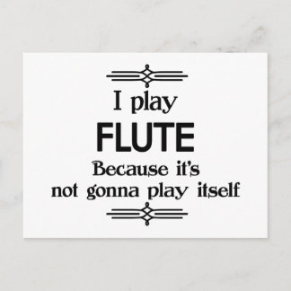 Flute - Spielen Sie sich selbst Funny Deko Music Postkarte