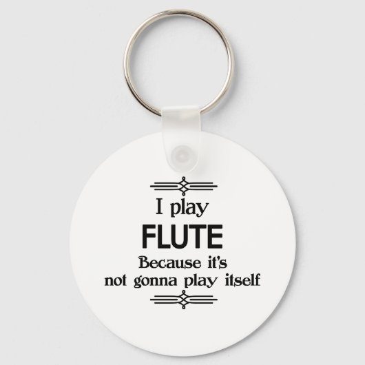 Flute - Spielen Sie sich selbst Funny Deko Music Schlüsselanhänger (Vorderseite)