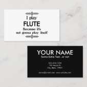 Flute - Spielen Sie sich selbst Funny Deko Music Visitenkarte (Vorne/Hinten)