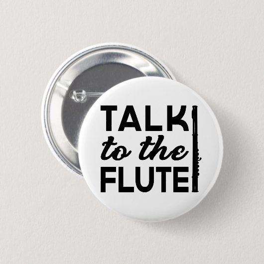 Flute - Sprechen Sie mit der Flute Musik Button (Vorne & Hinten)