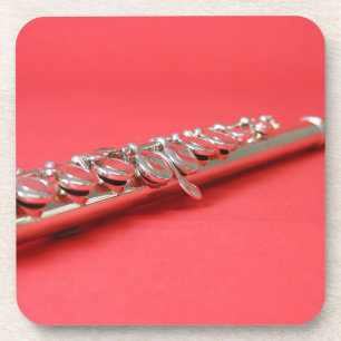 Flute student pink woodwind music getränkeuntersetzer
