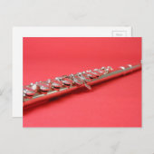 Flute student pink woodwind music postkarte (Vorne/Hinten)