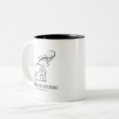 Flute Studio-Tasse Zweifarbige Tasse (Vorderseite Links)