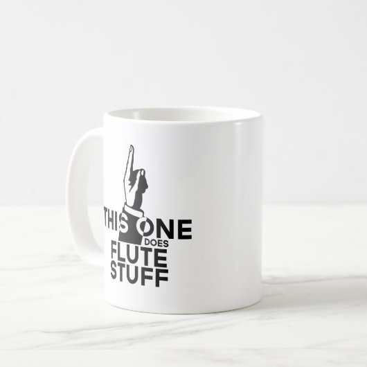 Flute Stuff - Funny Flute Music Kaffeetasse (Vorderseite Links)
