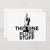 Flute Stuff - Funny Flute Music Postkarte (Vorne/Hinten)