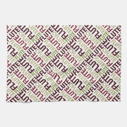 Flute Text Handtuch (Horizontal)
