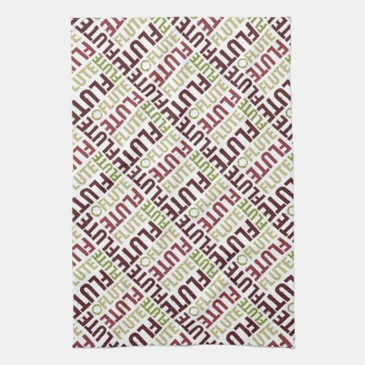 Flute Text Handtuch (Vertikal)