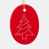 Flute Text Weihnachtsbaum Keramik Keramik Ornament (Hinten)