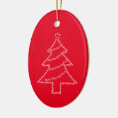 Flute Text Weihnachtsbaum Keramik Ornament (Links)
