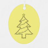 Flute Text Weihnachtsbaum Ornament Aus Metall (Vorderseite)