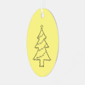 Flute Text Weihnachtsbaum Ornament Aus Metall (Vorderseite links)