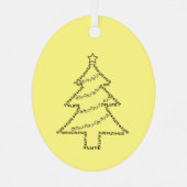 Flute Text Weihnachtsbaum Ornament Aus Metall (Rückseite)
